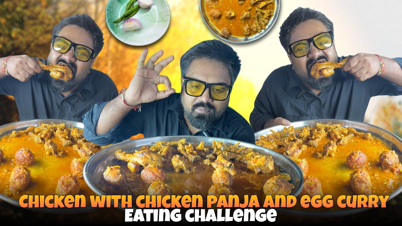 😱 Giant Chicken Panja & Egg Curry Challenge 🍗 | Epic Indian Food Eating Showdown