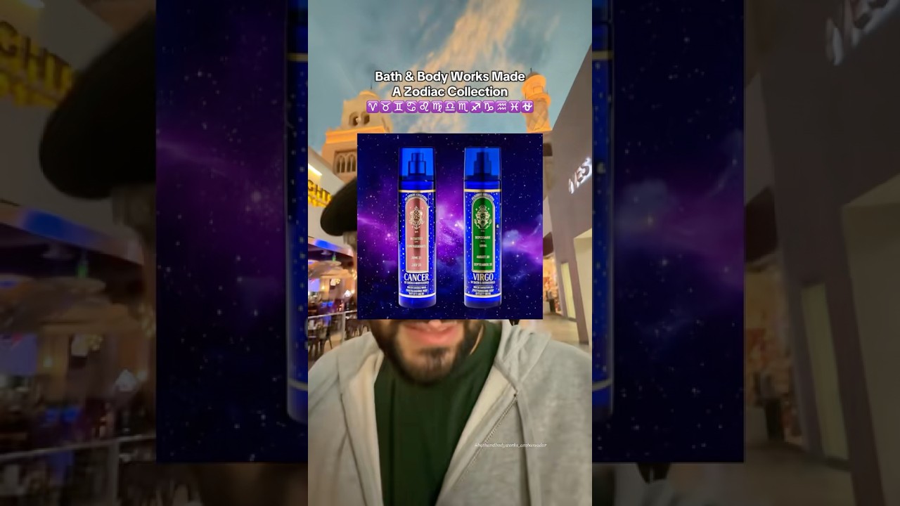 grabbing the bath and body works zodiac collection 