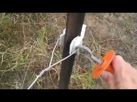 Install an Eletric Fence Gate the quick and easy way - YouTube