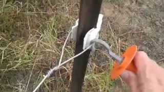 Here is an easy shortcut to install an electric fence spring gate.