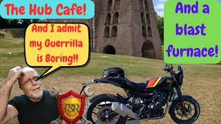 2 men on motorbikes ride out to the Hub cafe in South Derbyshire