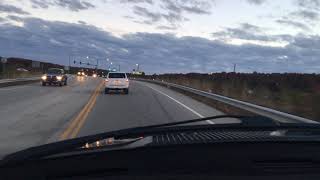 Escort vehicle leads us to residence in Waynesville, Mo.