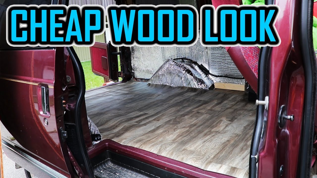 PUTTING FLOORING IN OUR BUDGET CAMPER VAN BUILD VANLIFE YouTube