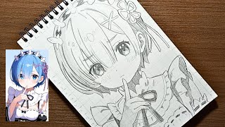 How to Draw Rem | Re:Zero | Step by Step 