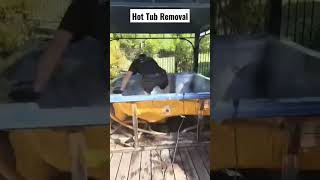 At Work Removing An Old Hot Tub