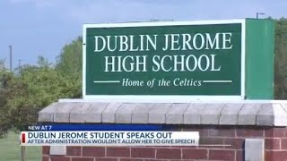 Dublin Jerome student speaks out after presentation cancellation