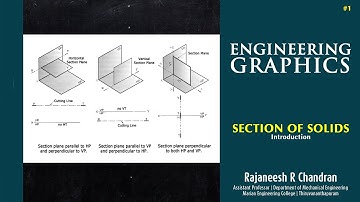 #01 Introduction to Section Planes in Engineering Graphics| Rajaneesh R Chandran