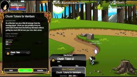 AQW =How To Get Chunin Tokens Fast(For Non members and members)=