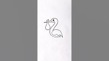 How to draw swan with number 2 #swan #trending #shortvideo #shortfeed #youtubeshorts #shorts