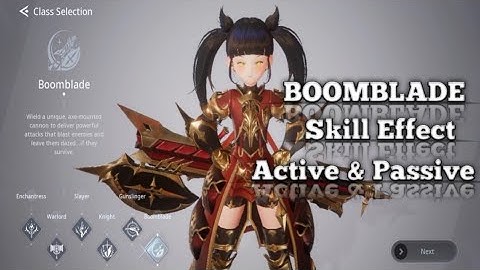 V4 - Boomblade (Review Effect) Skill Active & Passive