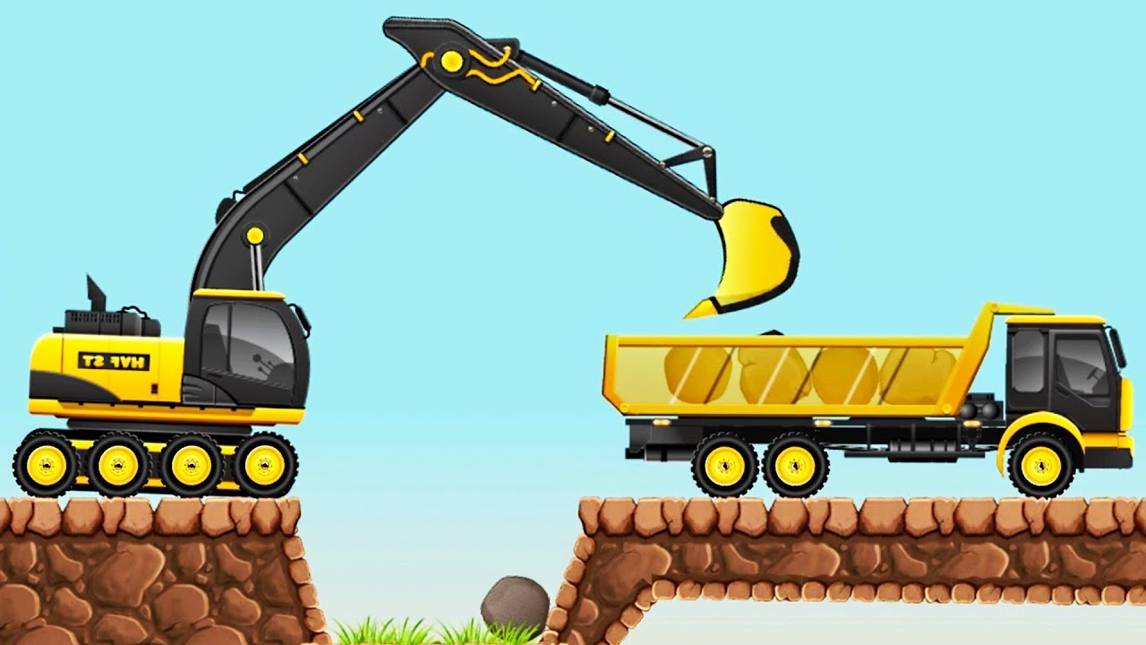Strong Heavy Vehicles Construction City 2 Trucks, Crane, Excavator