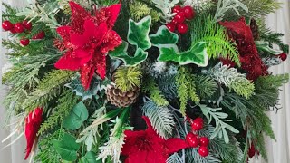 How to make an Artificial Christmas Hanging Basket