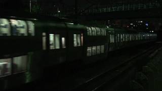 東海道貨物線 貨物列車（EF66 100+コキ） & E231系1000番台 通過