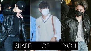 Jungkook Jimin And V [ Shape Of You ] FMV Airport Outfits Edition