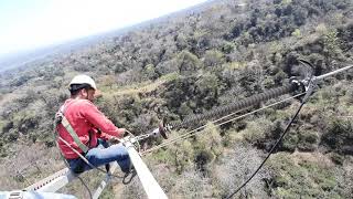 Safety works in 220 kv transmission line