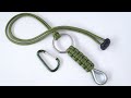 Ring and Thimble Paracord Lanyard Keychain - How to make a Paracord Key Fob / Lanyard - CBYS