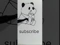 cute panda 🐼 drawing # cute panda 🐼 # drawing # short