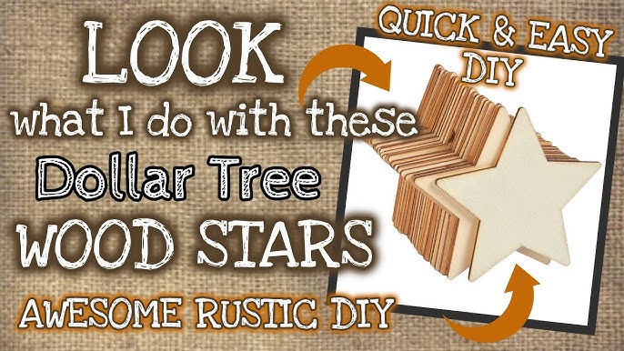 How to Make Dollar Tree Light-Up Wood Stars