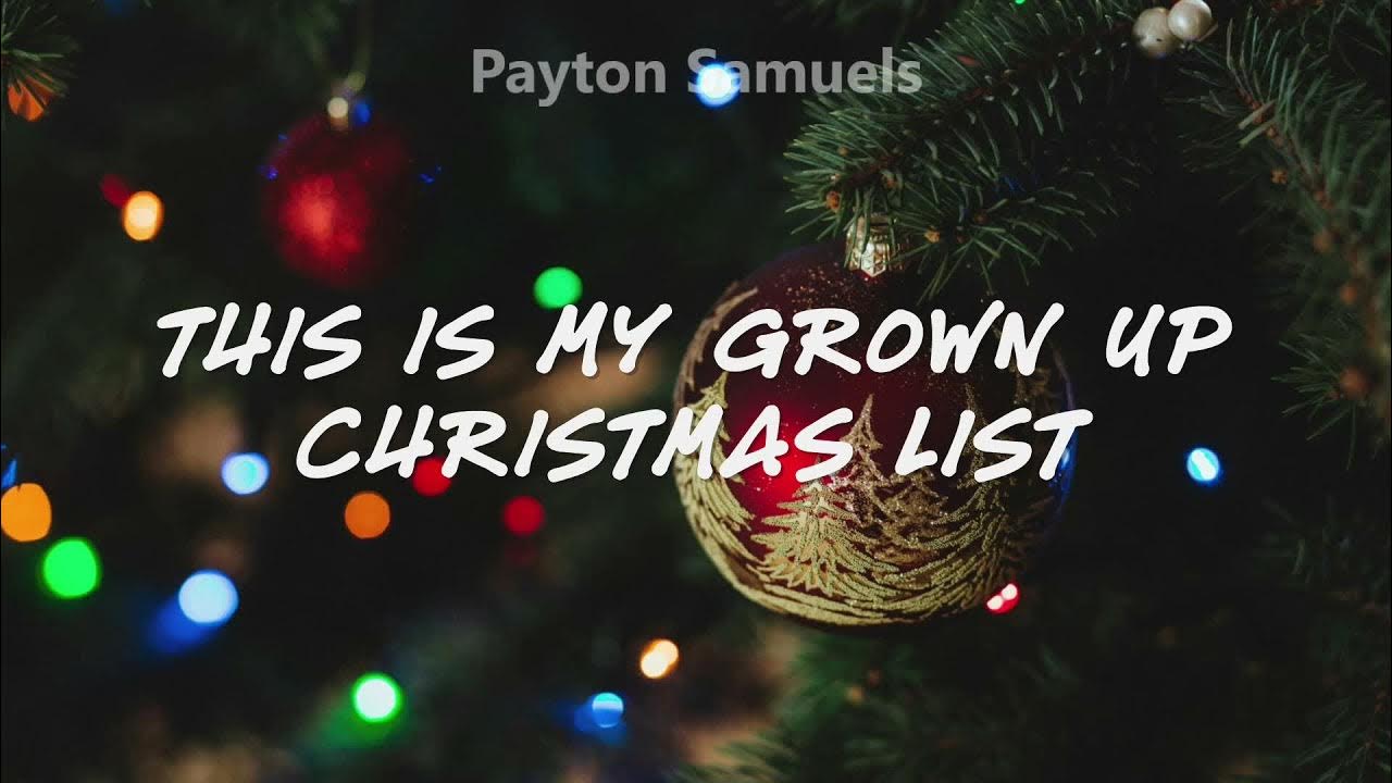 Amy Grant Grown Up Christmas List (Lyrics) YouTube Grown Up Christmas List Lyrics