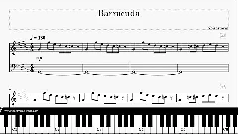 Barracuda - Noisestorm - Piano Cover (Barracuda Sheets - Tutorial Piano score)