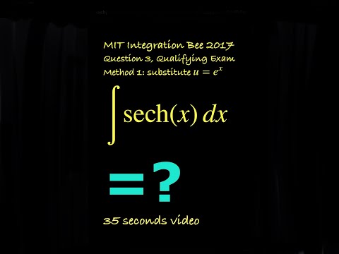 ∫sech(x) dx. MIT