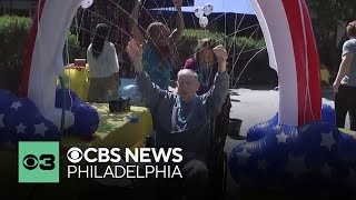 Bryn Mawr Village residents get wheelchair wash for National Senior Citizens Day