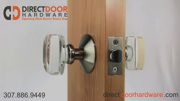 Emtek Windsor Crystal Knob with Modern Rosette in Polished Chrome