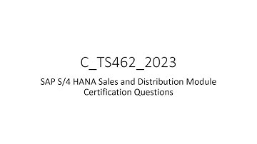 C_TS462_2023 | SAP SD Certification Questions Latest | SAP SD S/4 HANA Certification Questions DUMP
