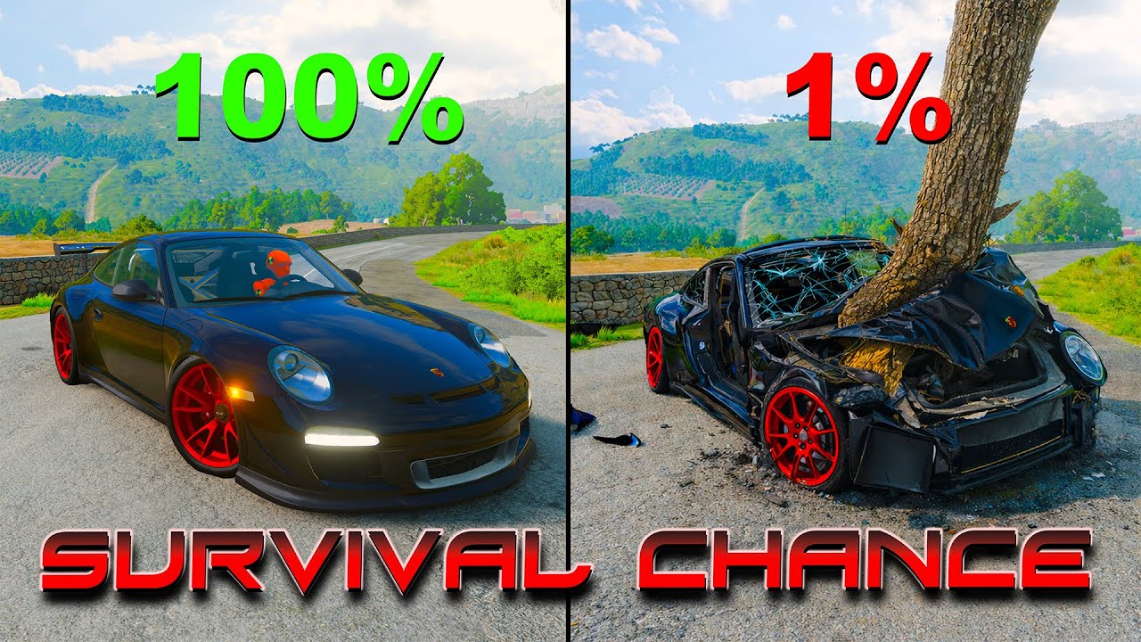 Survival Chance Test in BeamNG (With Dummies) | Epic Crashes & Modded Cars #10