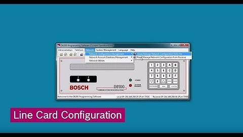BOSCH Conettix: Line Card Configuration