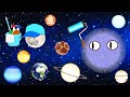 Learn 8 planets of the solar system and mischievous planet  planet comparison for kids for baby