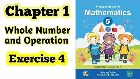 Class 5 math chapter 1 Exercise 4 | Whole Number & operation|National book foundation| ilmi darasgah