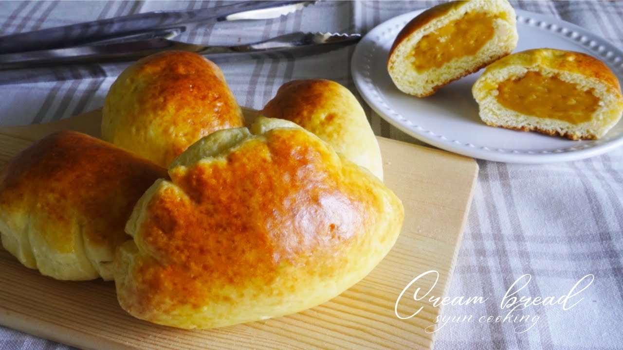 【ホットケーキの材料そのまま？！】クリームパン作り方！【プリンでカスタード】 | syun cooking