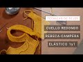 Tejer Vista elástico 1 y 1 para cuello redondo ☞ Tejiendo con Lucila