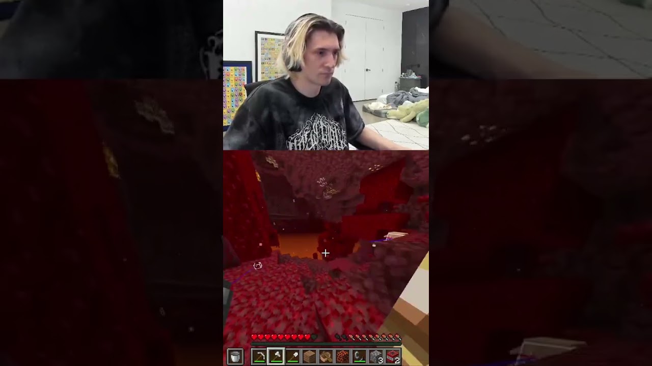 xQc finds a new minecraft speedrun strat  