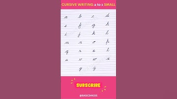 cursive writing a to z small letters | how to write cursive a to z in small letters @Basics4Kids