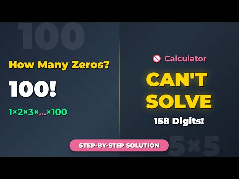 How Many Trailing Zeros Are in 100! | Factorial Trick Explained | Olympiad Math