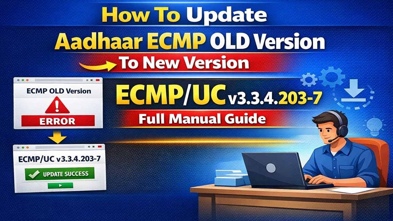 How To Update Aadhaar ECMP OLD Version to New Version ECMP/UC v3.3.4. ...