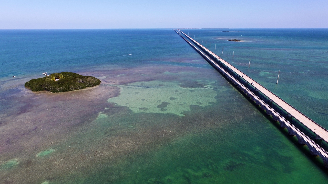 Seven Mile Bridge from above Drone video YouTube