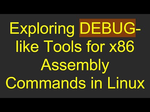Exploring DEBUG-like Tools for x86 Assembly Commands in Linux