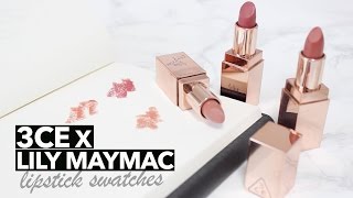 STYLENANDA 3CE X Lily Maymac Lipstick Swatches