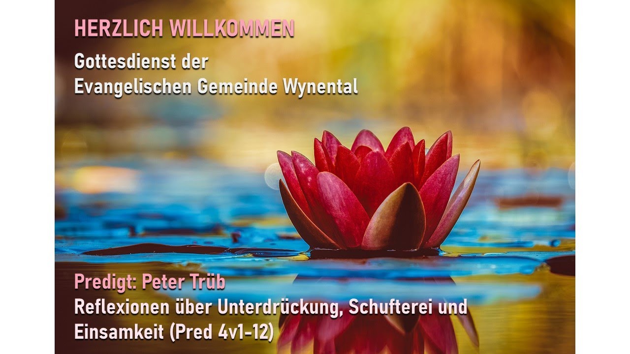 Gottesdienst vom 24. August 2025 mit Peter Trüb