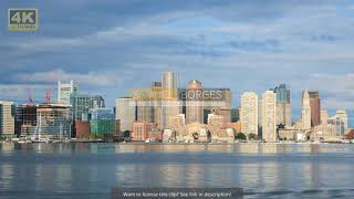 Timelapse of Boston Skyline in Massachusetts - USA
