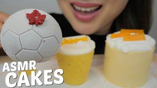 ASMR Mousse Cakes *⚽️🍺🥭 Assorted Cakes No Talking Eating Sounds | N.E Let's Eat