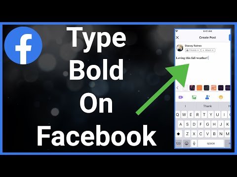 How To Type Bold Text On Facebook
