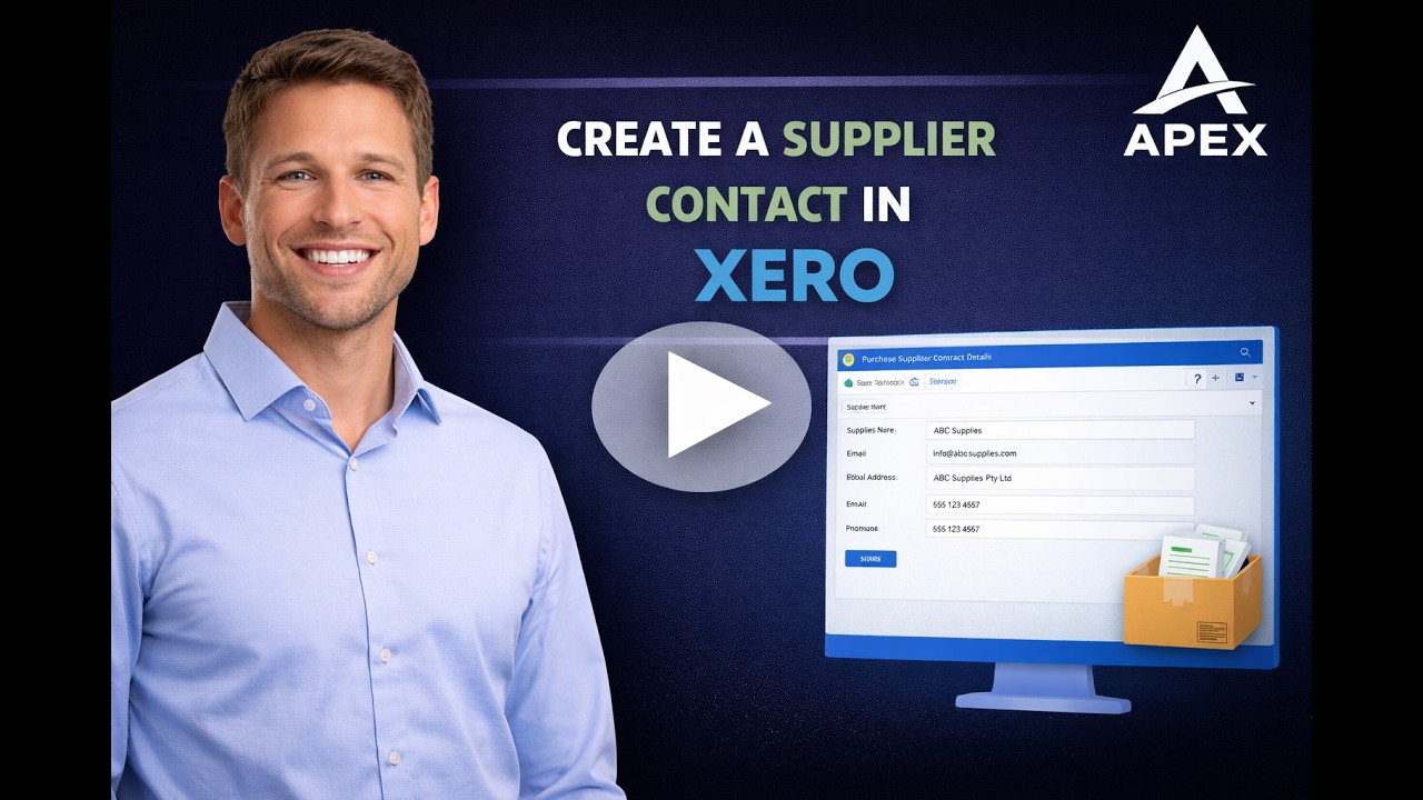 02-04 Create a supplier contact in Xero | Walkthrough Video - YouTube