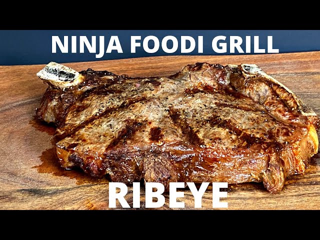 Ninja Grilled Ribeye Steak - Girls Can Grill