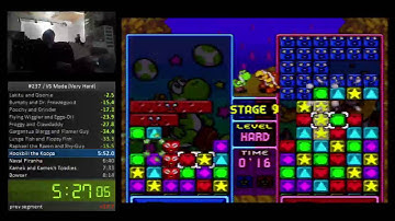 SNES - Tetris Attack - VS Mode Speedrun (Very Hard) - 4:22 IGT (8:08 RTA)