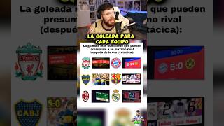 LA MAYOR HUMILLACION DE CADA EQUIPO 😂 #lacobraaa #futbol #davoxeneize #barcelona #realmadrid #memes