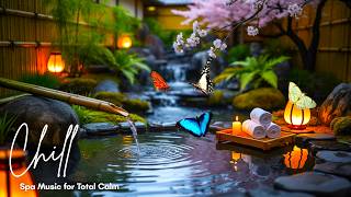 Zen Spa Music - Emerald Petal Cascade: Japanese Piano & Mossy Stream for Deep Meditation